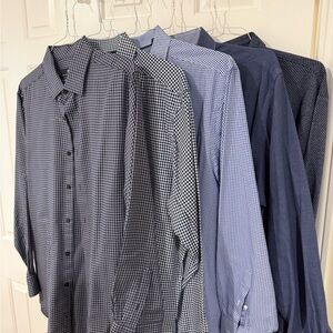 Hart Schaffner Marx Men's Checkered Shirts - Black, Light Blue, Navy